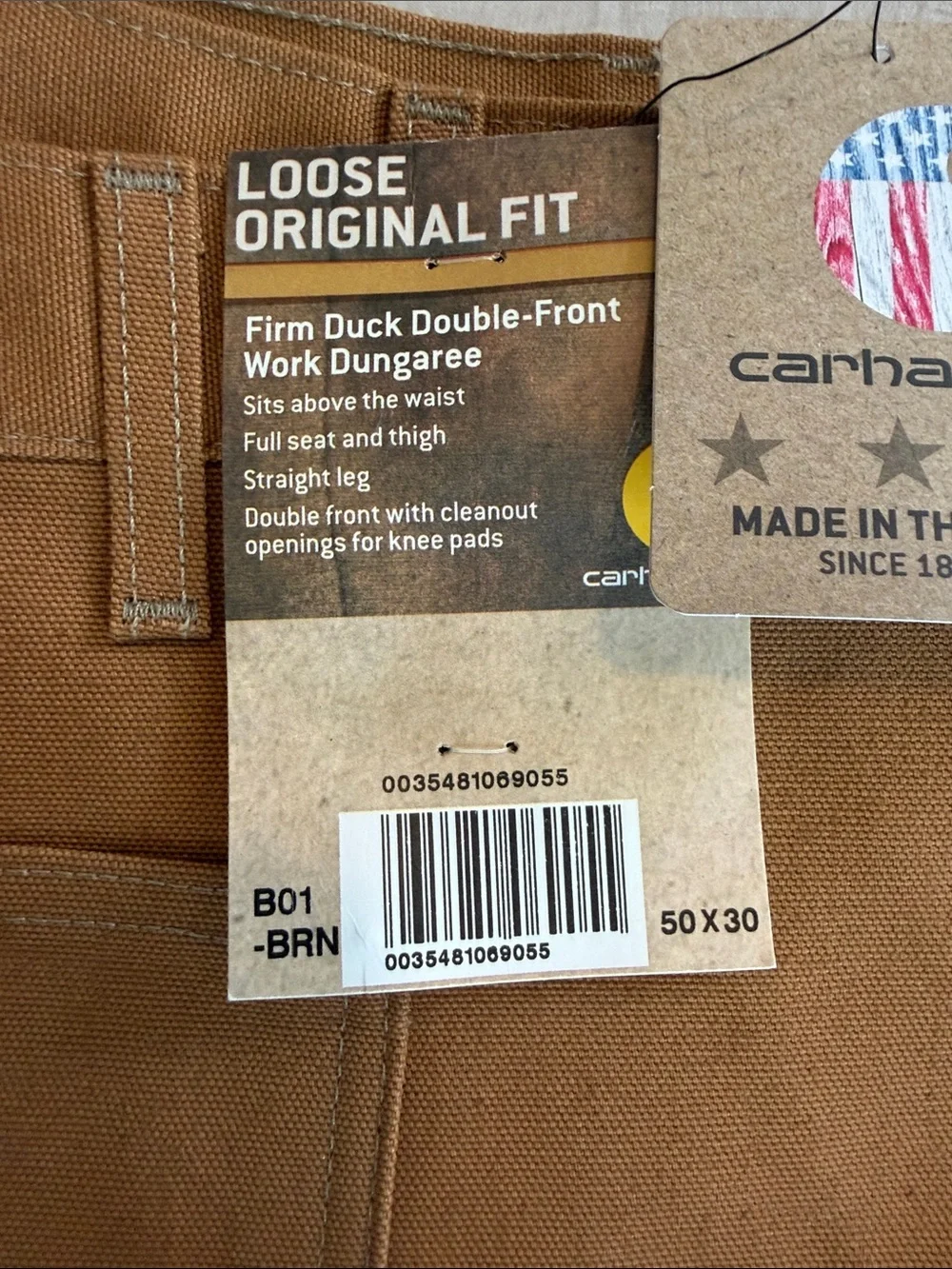 Men's Work Pants - Brown Carpenter Style